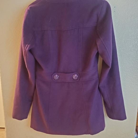 Mine Purple Winter Button Pea coat Small - Picture 6 of 6
